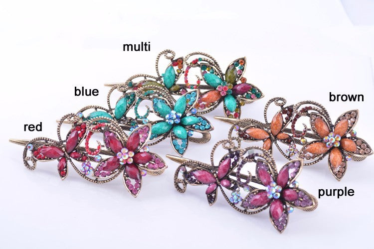 Best style retro resin butterfly dish hair clip