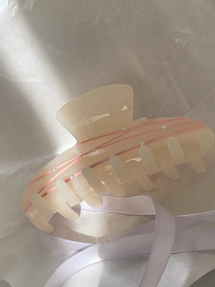 Girly Style Ribbon Shark Clip Barrettes Women
