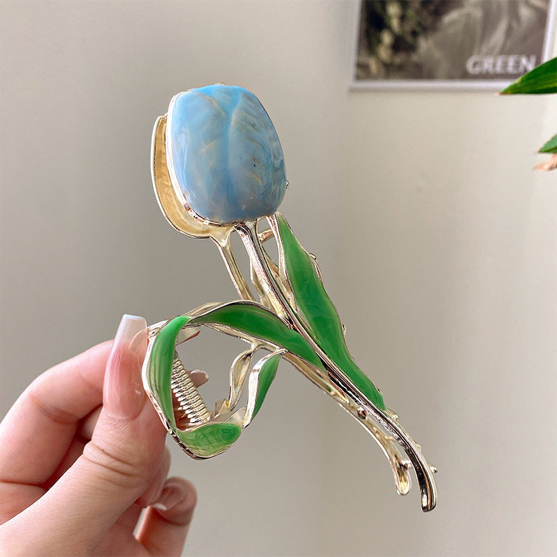 New Tulip Flower Hair Clip Simple And Versatile