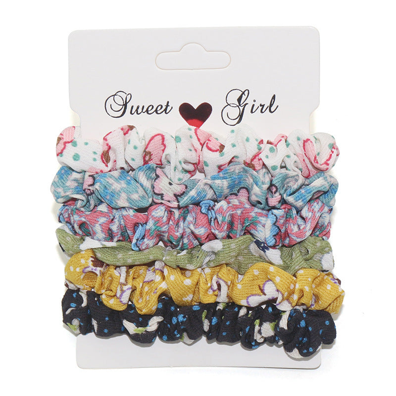 Flannel large intestine hair ring set