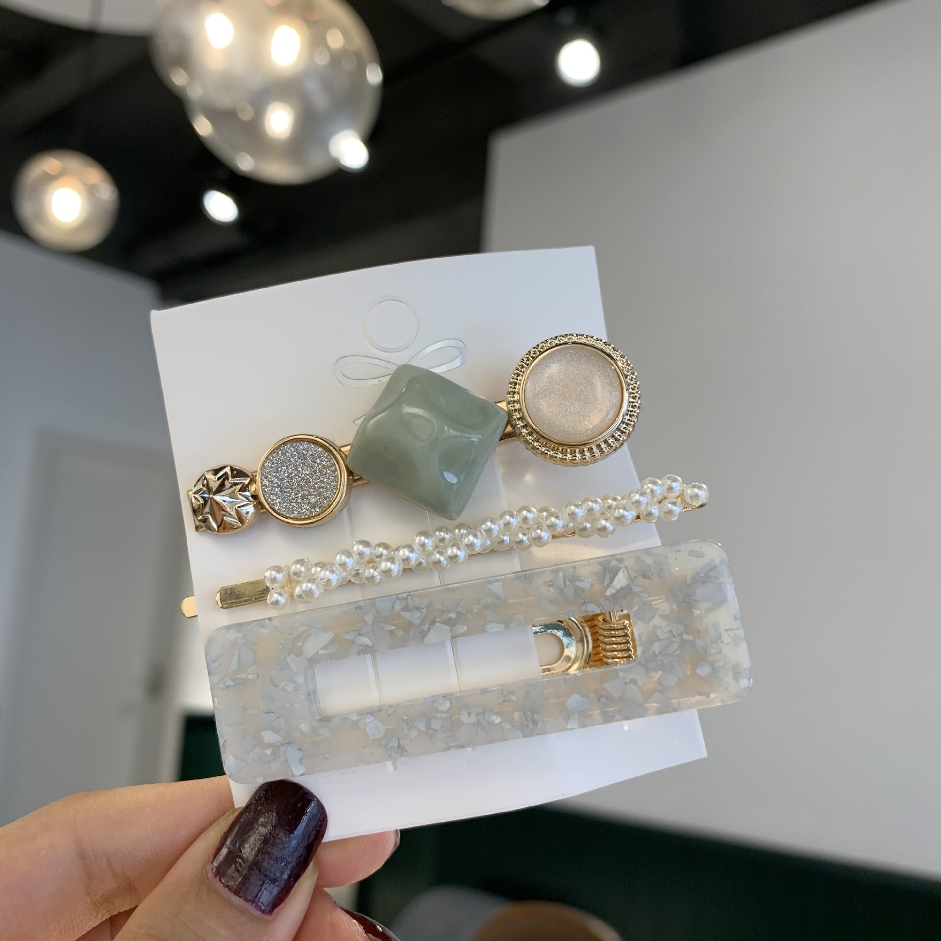 Pearl set hair clip bobby pins hair pins