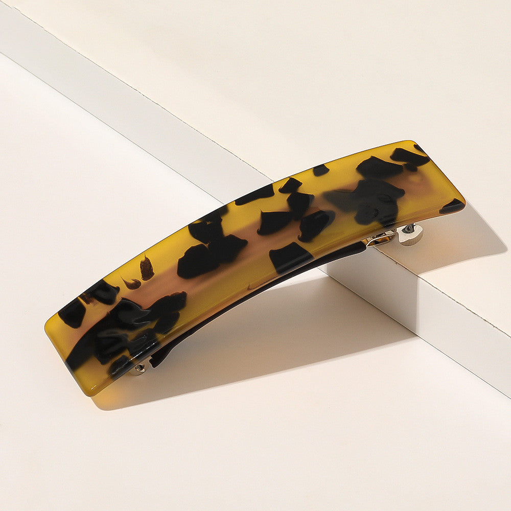 Retro Square Shape Grabbing  Acetate Sheet Spring Chuck Hair Clip