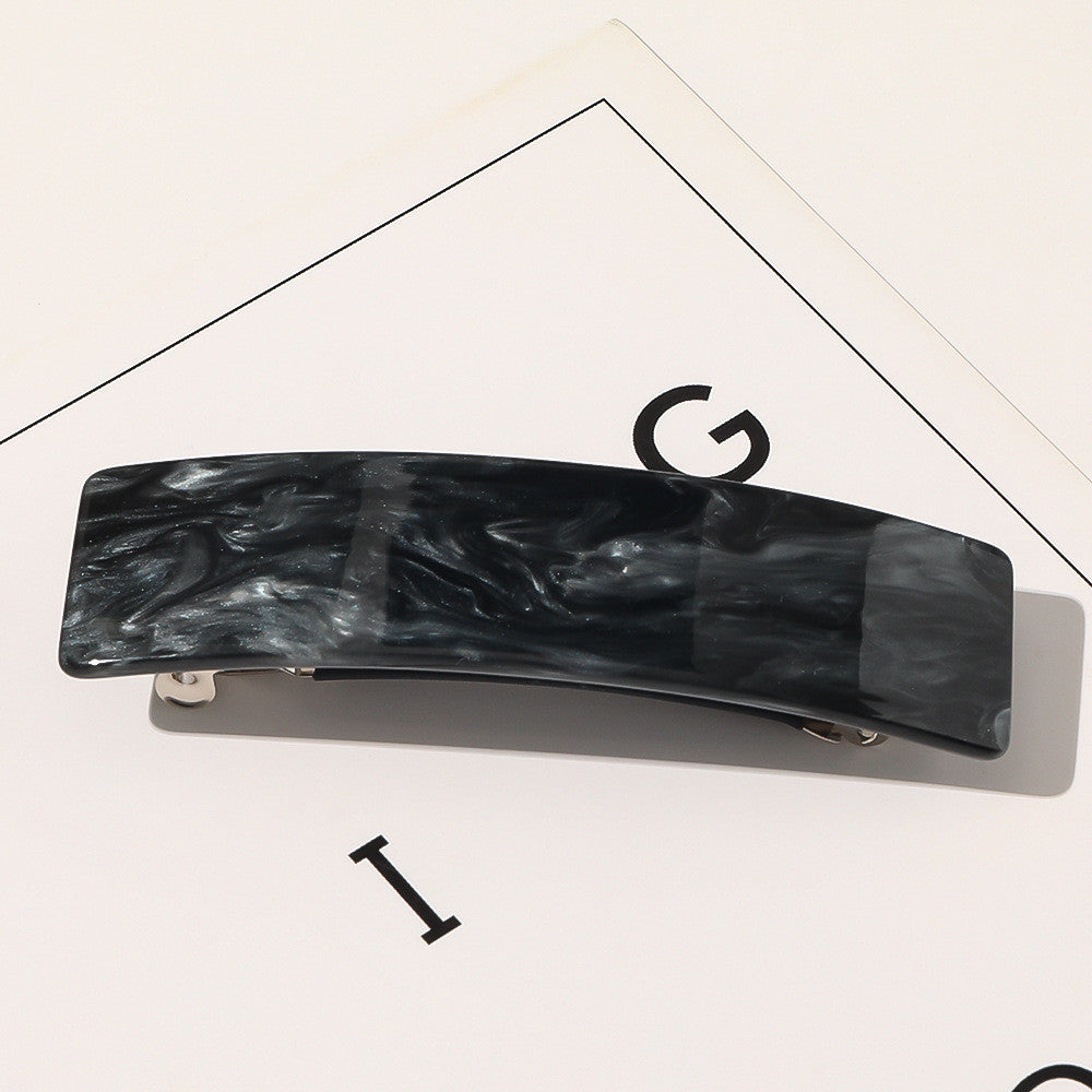Retro Square Shape Grabbing  Acetate Sheet Spring Chuck Hair Clip