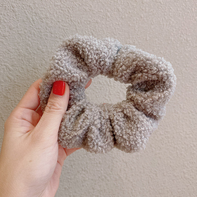 Korean new candy color high elastic cashmere hair ring