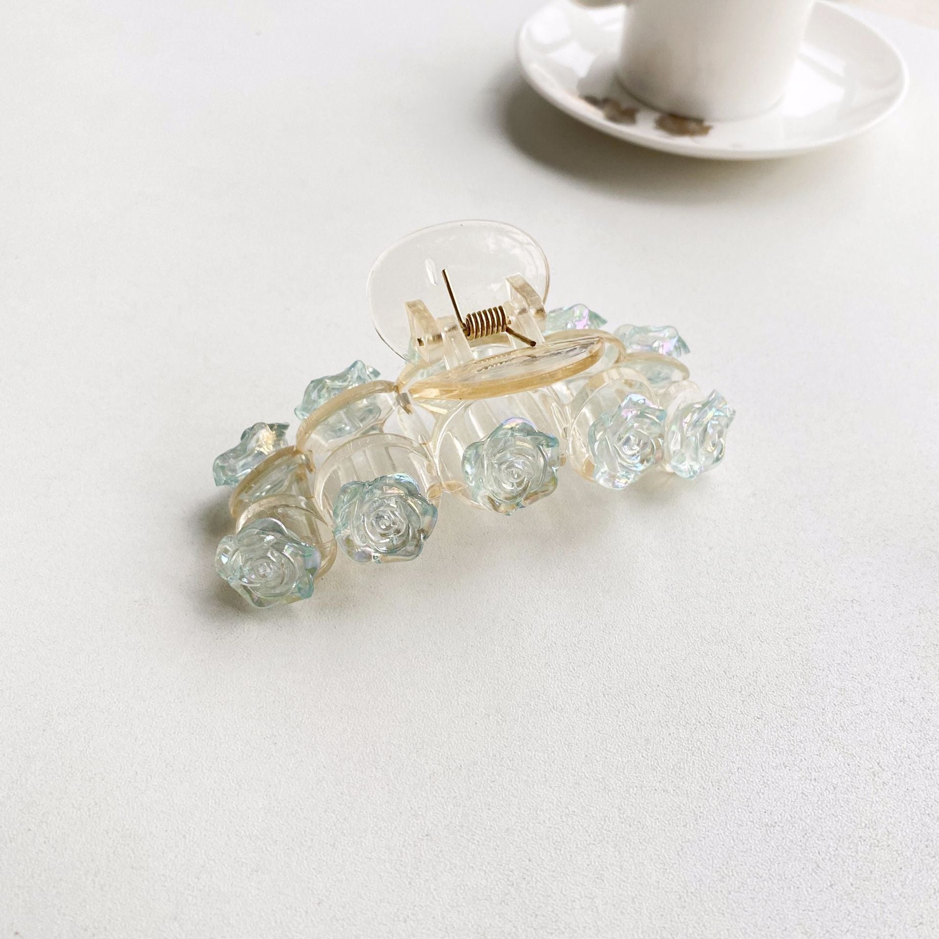 Summer Camellia Barrettes Flower Back Head Head Clip