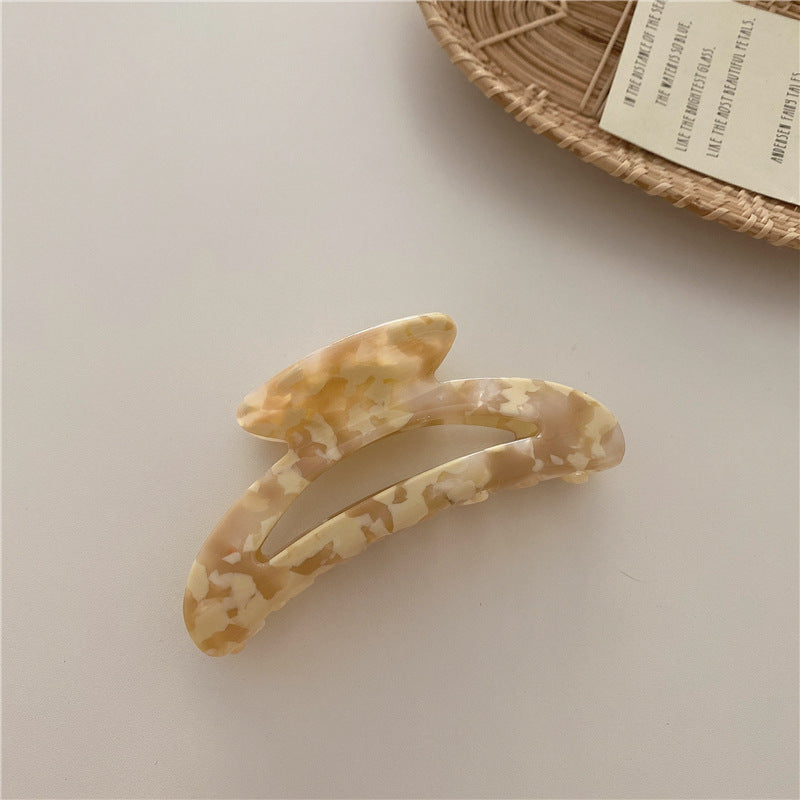 Retro Color Plate Bathing Hair Clip Behind The Head Of The Moon
