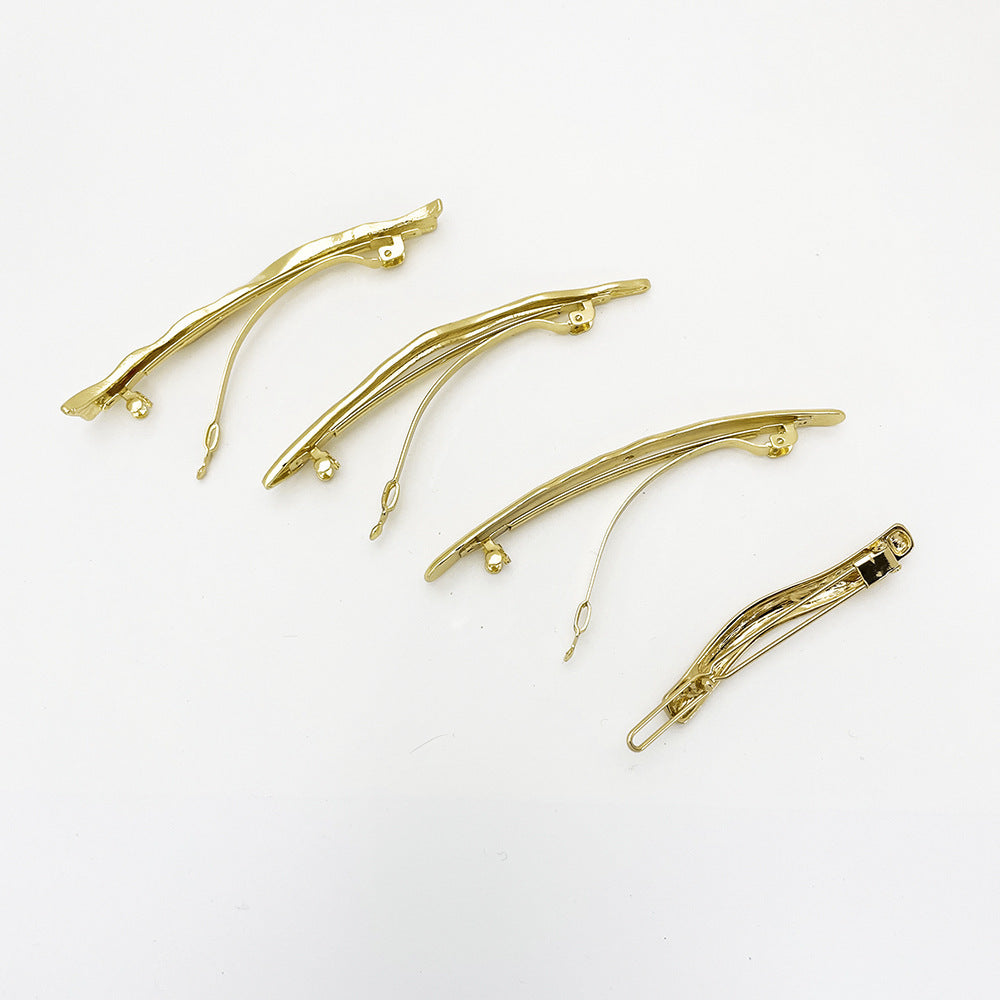 Irregular Spring Clip Alloy Barrettes Loose Clip Back Head