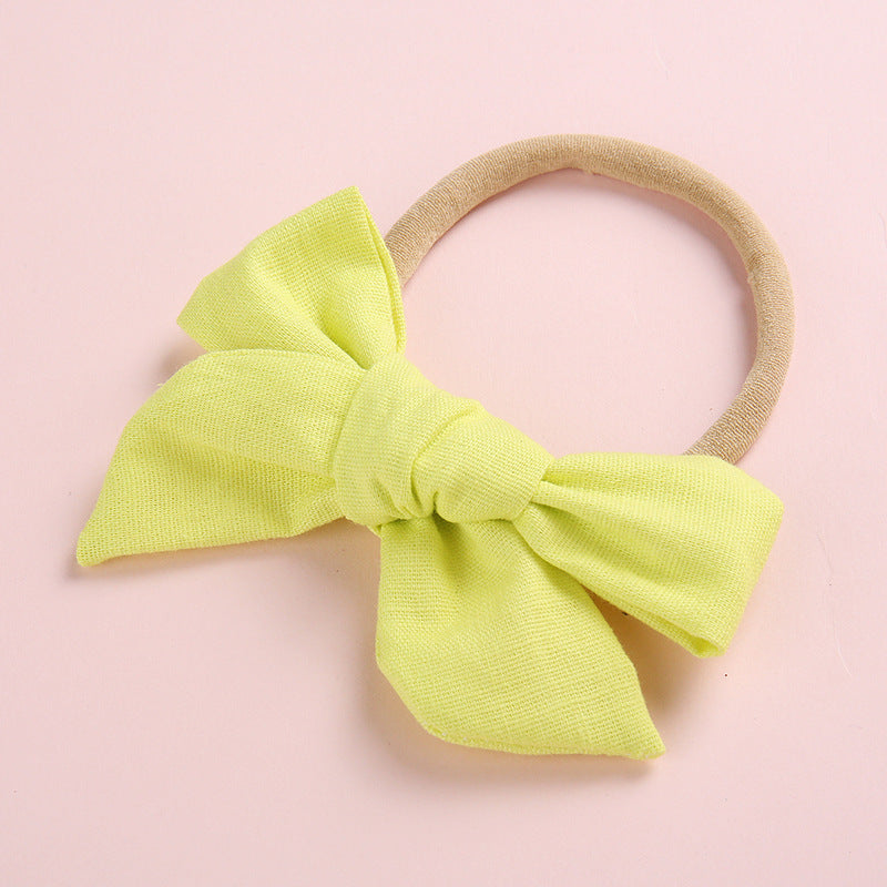Children's slub cotton bow hair ring