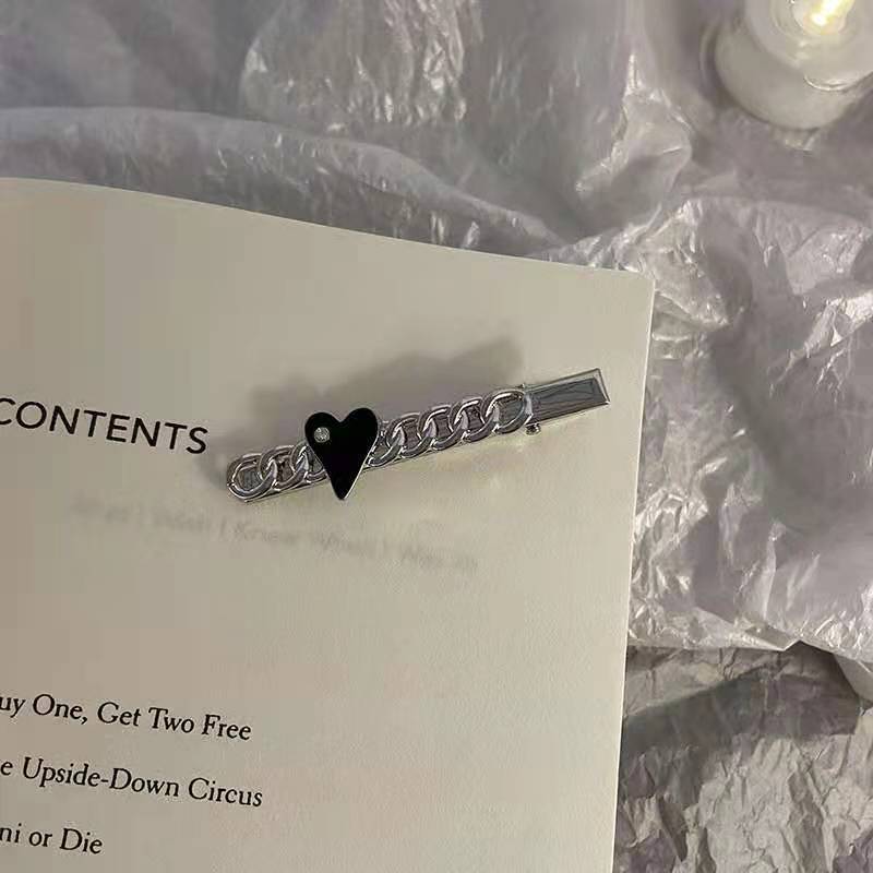 Oil Dripping Love Star Barrettes Bangs Side