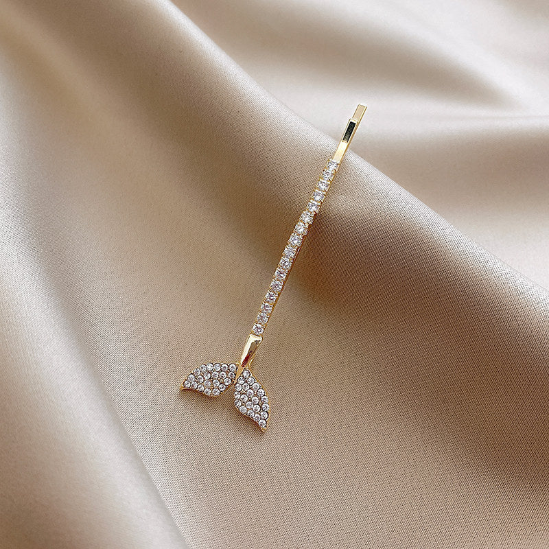 Best Nice Ladies hairpin mermaid diamond hair clip word clip