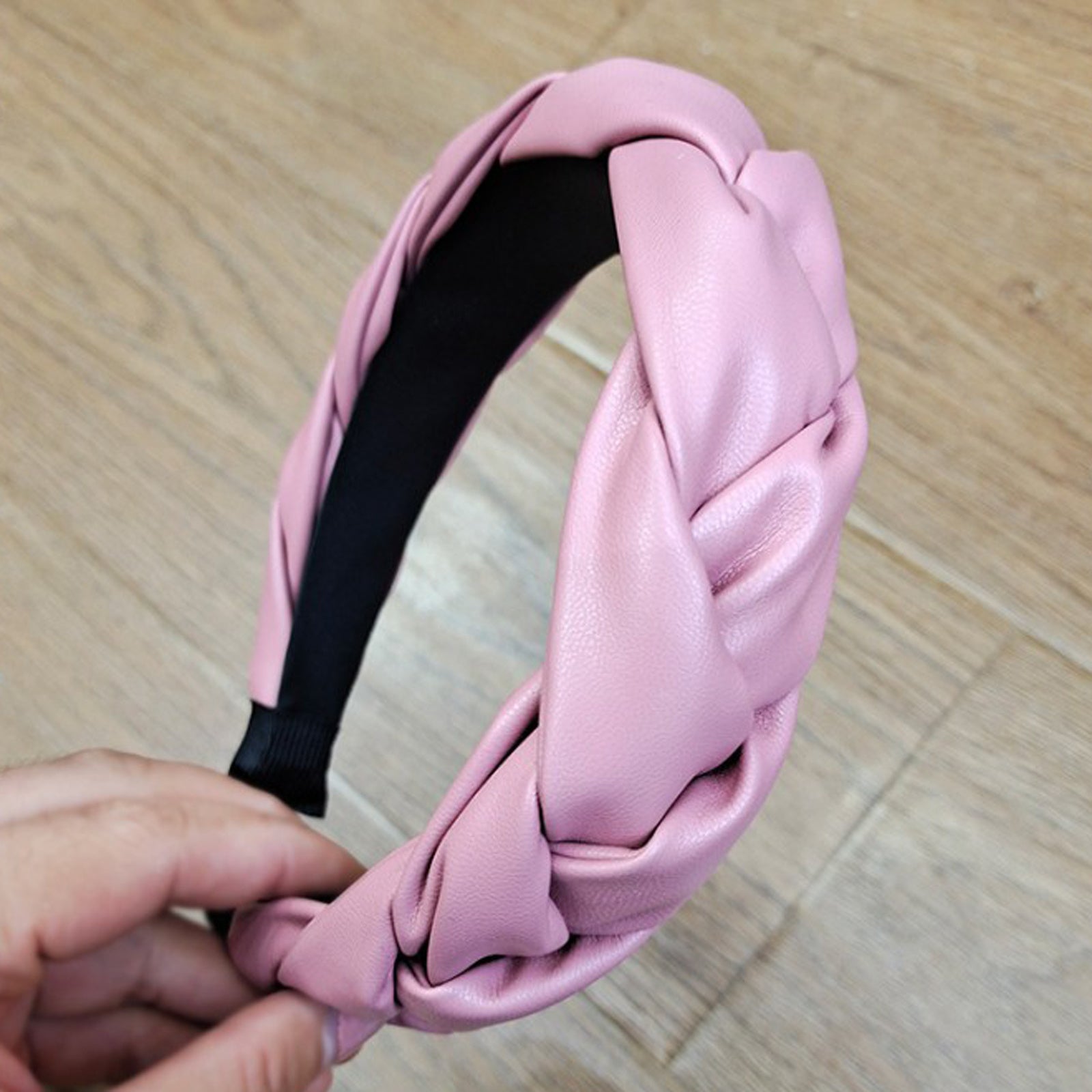 European and American Leather Twist Braid Headband