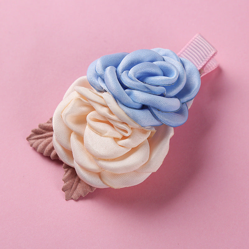 New Three-dimensional Flower Children's Pearl Hair Clip