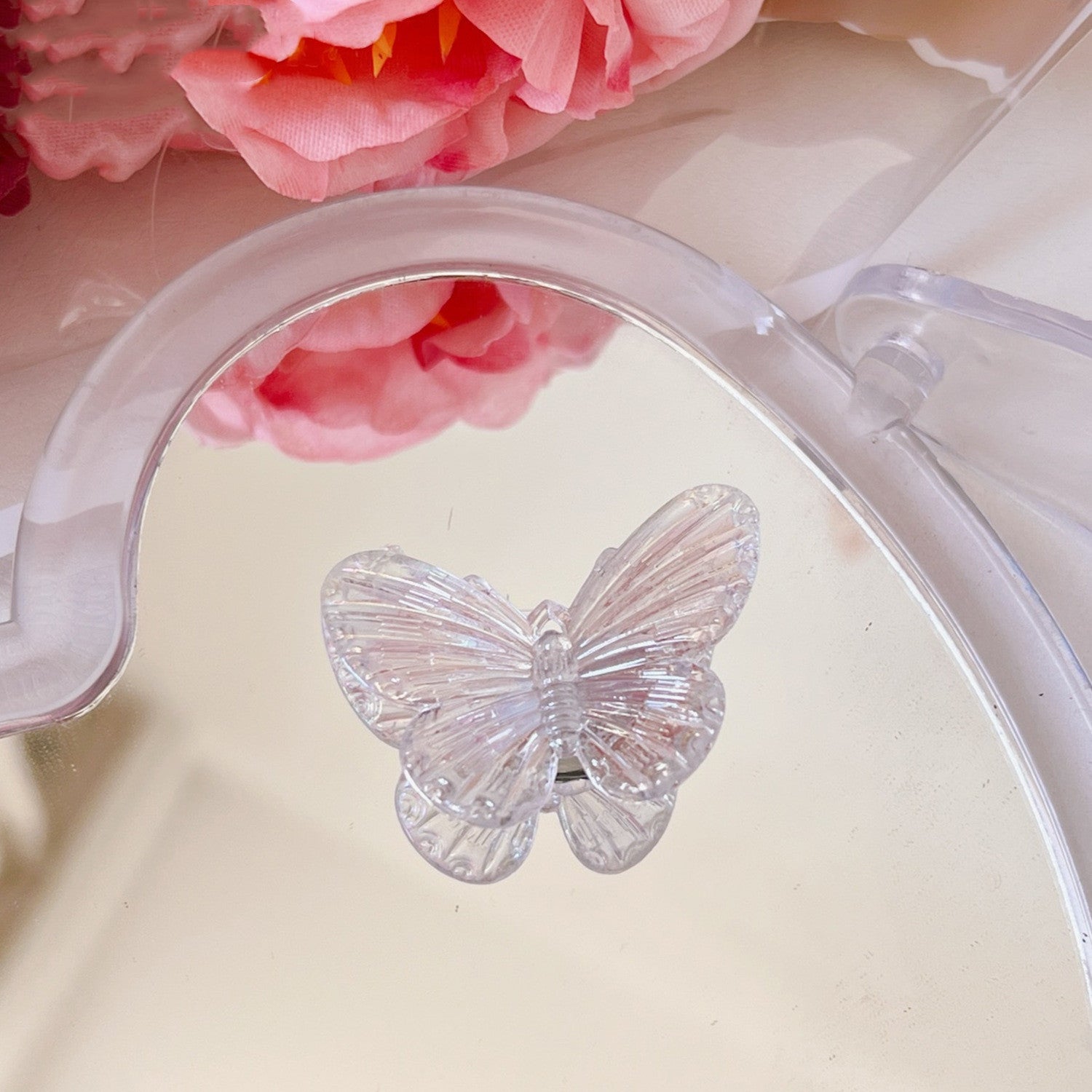 Women's Colorful Transparent Bow Hair Clip
