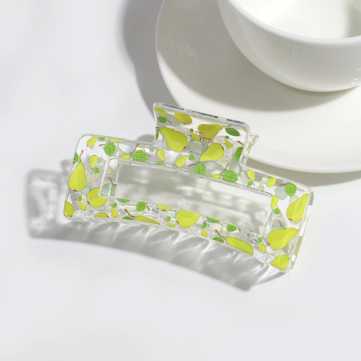 Transparent Fruit Grip Simple Commute All-match Updo Hairclip