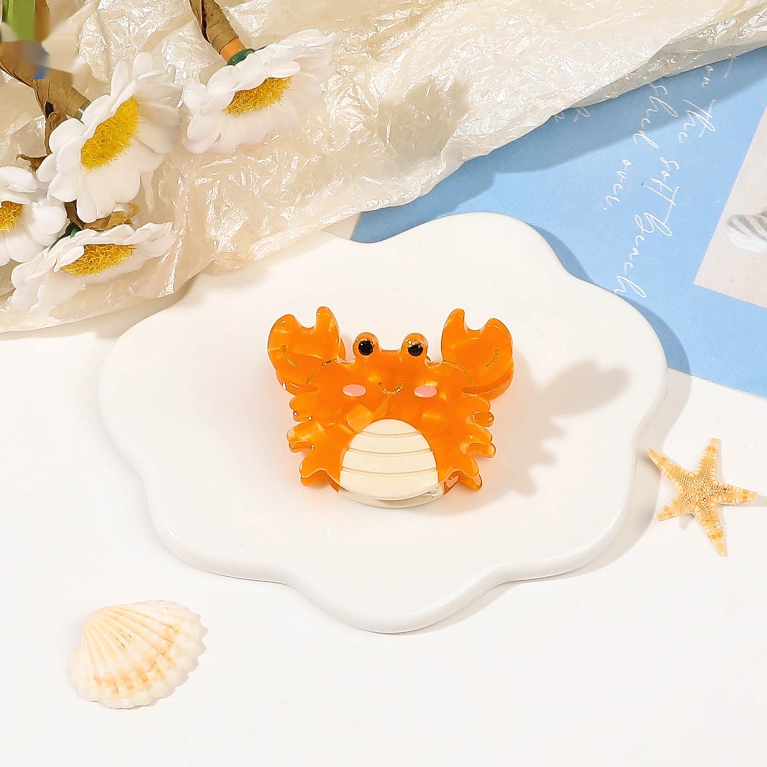 Handmade Acetic Acid Small Hair Clip Marine Life