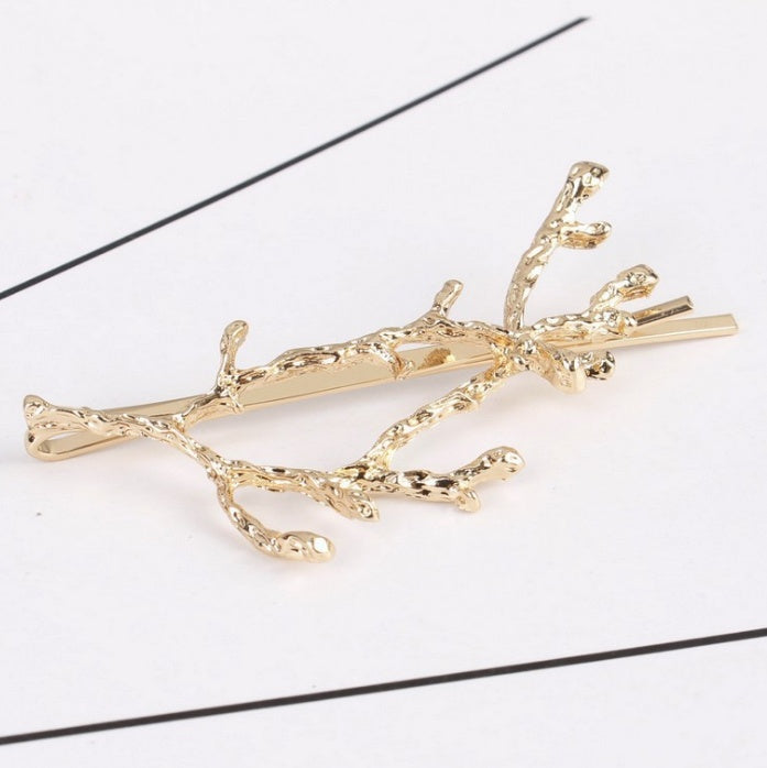 Popular Best Korea hair accessories fairy antlers branch metal edge clip side clip hairpin