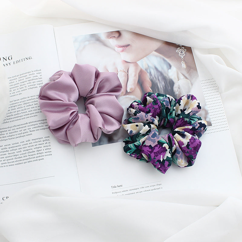 large intestine hair ring 2 pieces of dressing hair rubber forest head flower jewelry