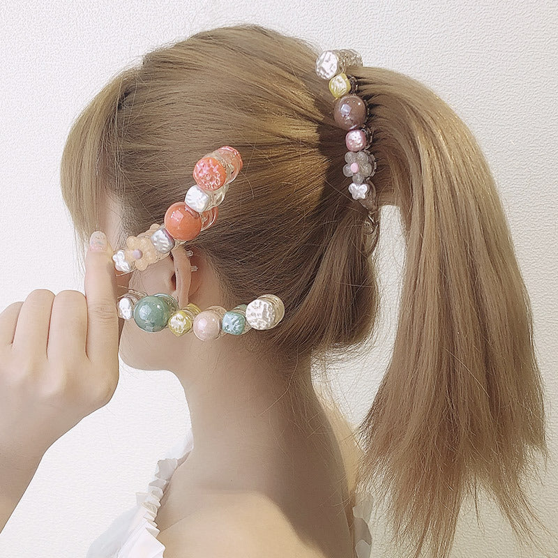 South Korean color clip with banana hair clip