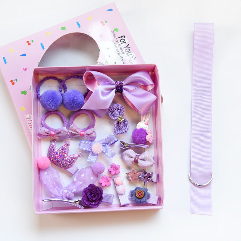 Children's Headdress Hair Clip Set Fabric Baby Hair Rope Side Clip