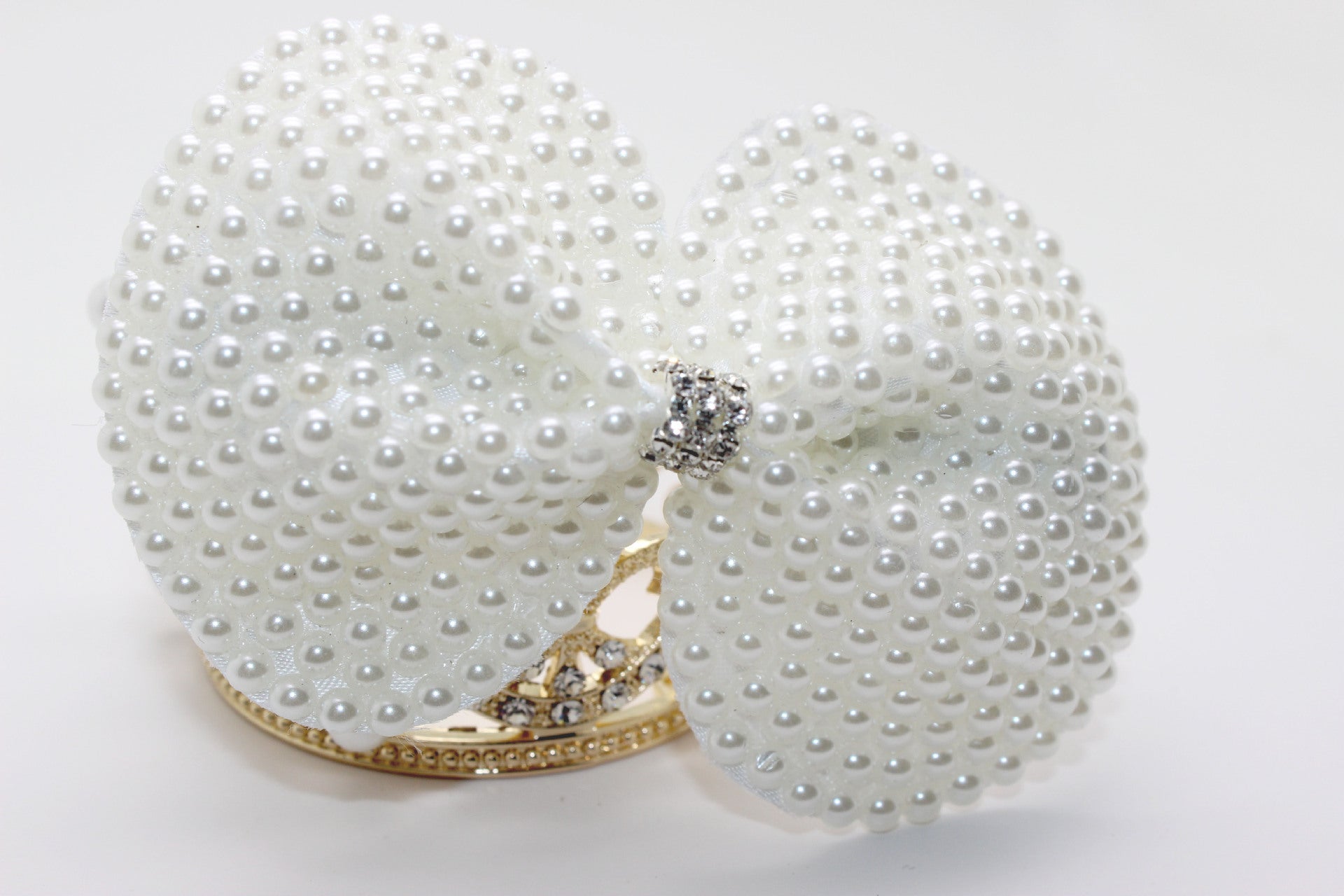 Bow Tiara Pearl Hair Clip