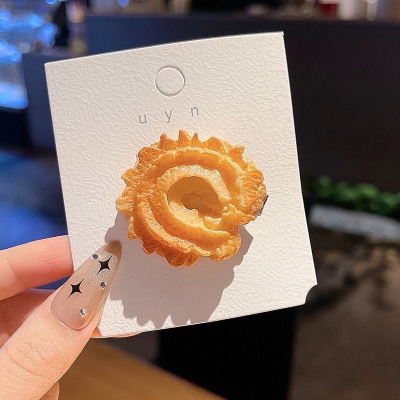 Cartoon Cute Cookies Barrettes Simulation Food Funny Quirky Bang Side Clip Sweet Girl Hairpin Hair Ornaments