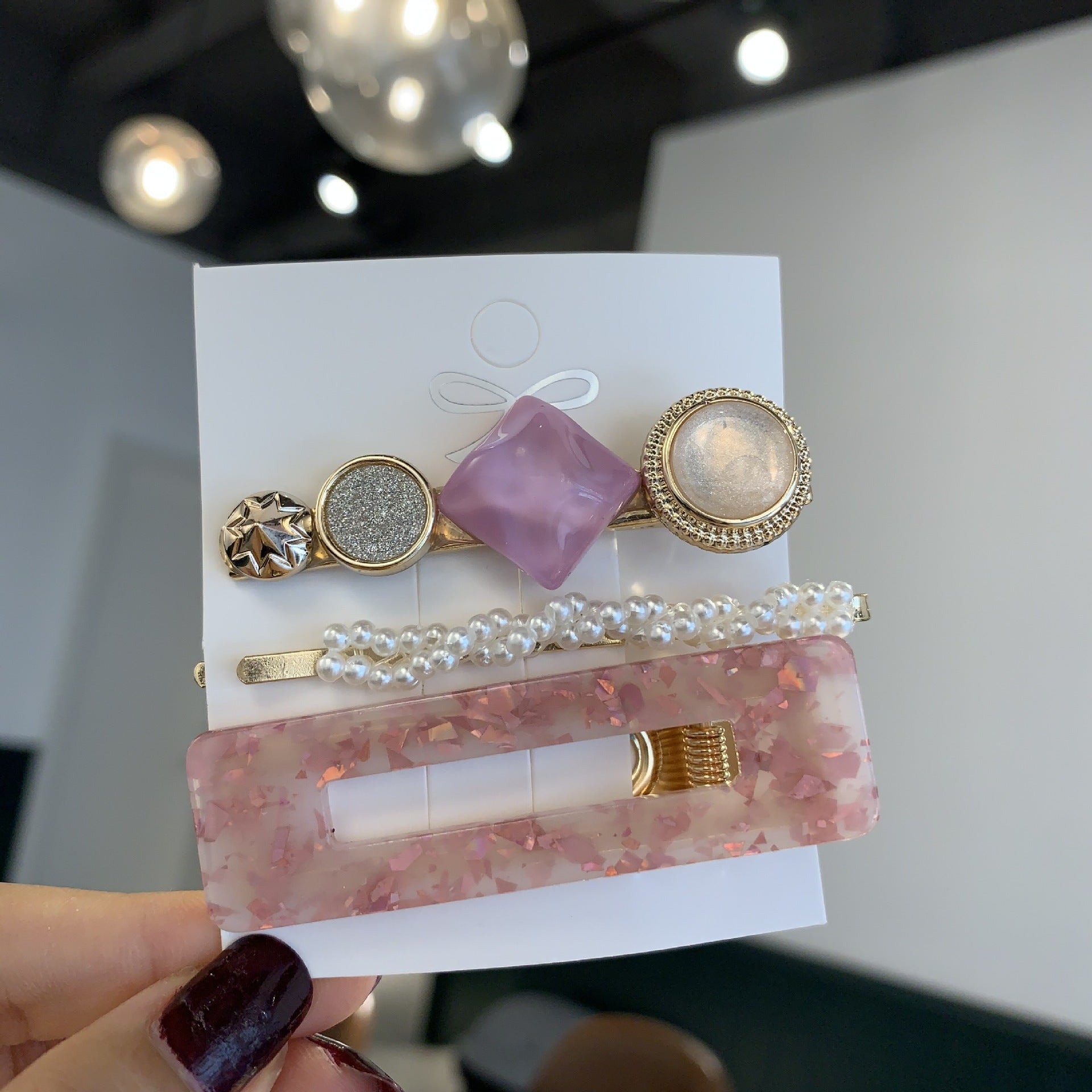 Pearl set hair clip bobby pins hair pins