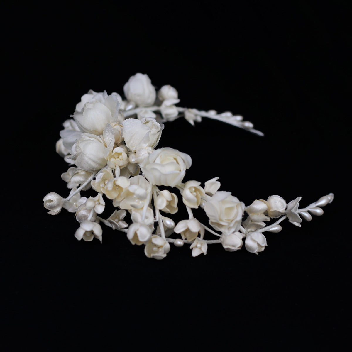 Women's Fashion Flower Hair Band Ear Clip Set