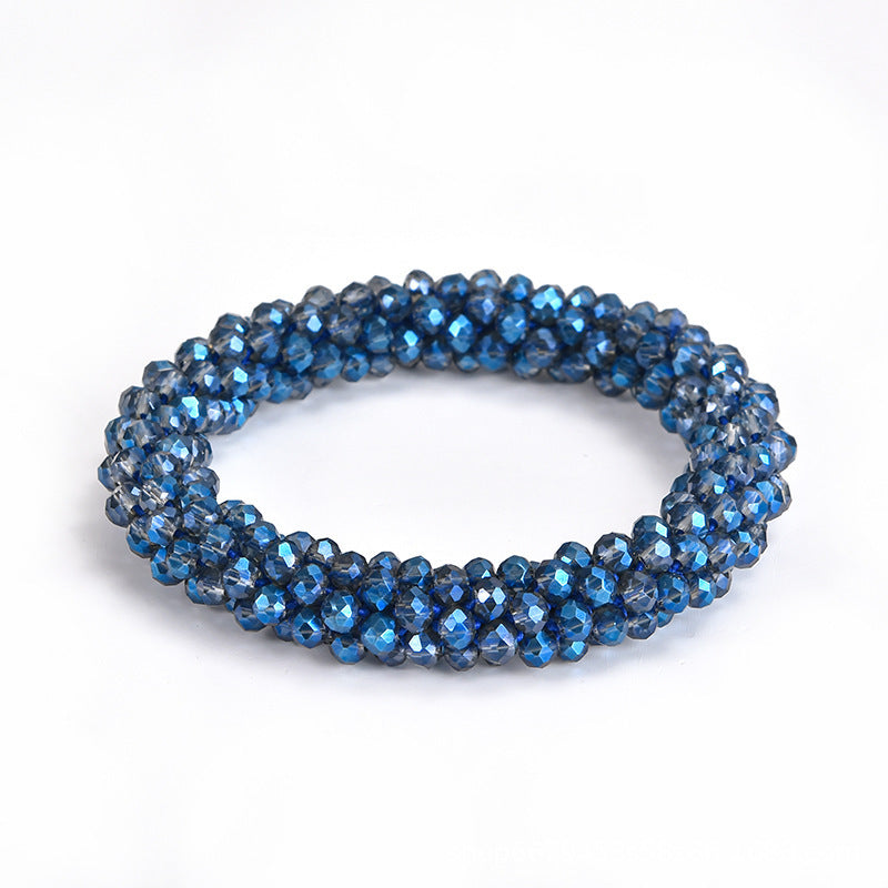 Crystal Color Elastic Rubber Band Hair Ring Ponytail Simple