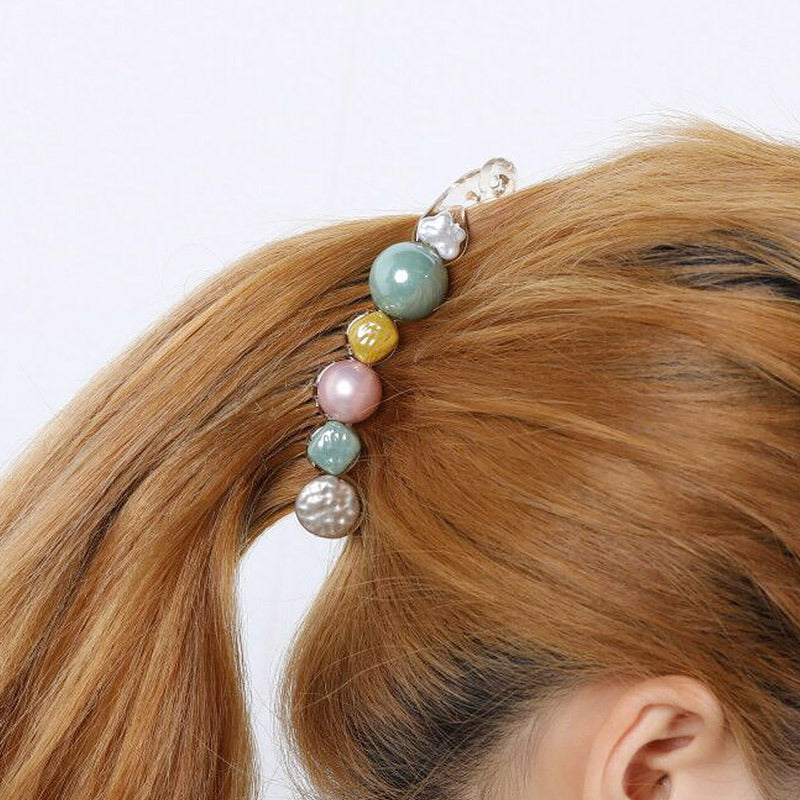 South Korean color clip with banana hair clip