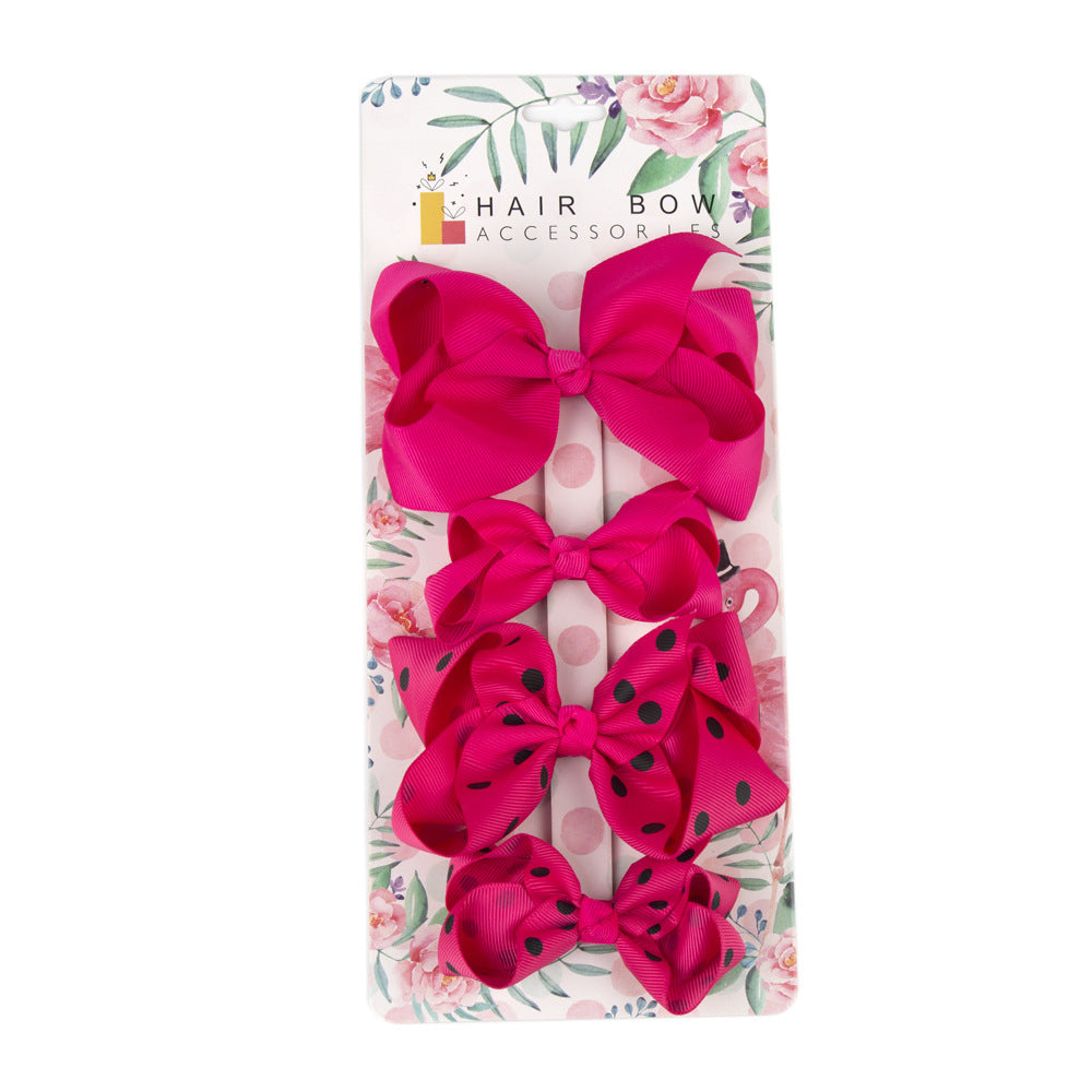 Children's Polka Dot Bow Hair Clip Jewelry
