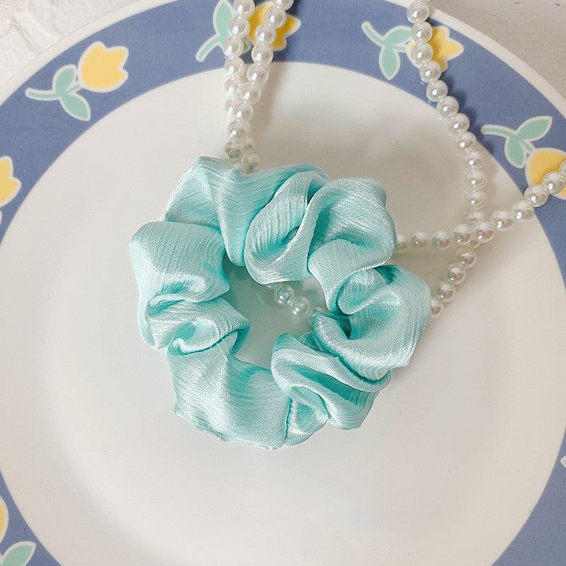 Blue intestine hair ring Medium Scrunchies Hair Rope Headwear