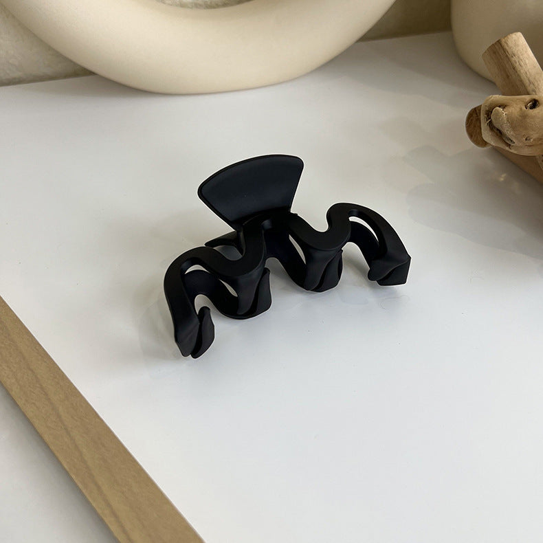 Brown-colored Back Of The Head Large Plate Hair Clip