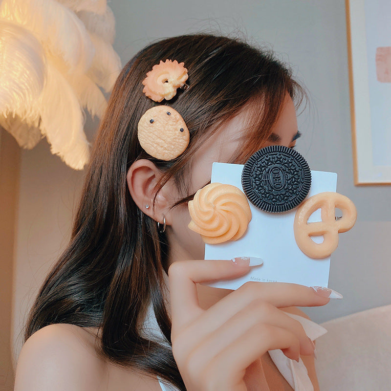 New Creative Cookies Barrettes Personality Girl's Hair Hoop