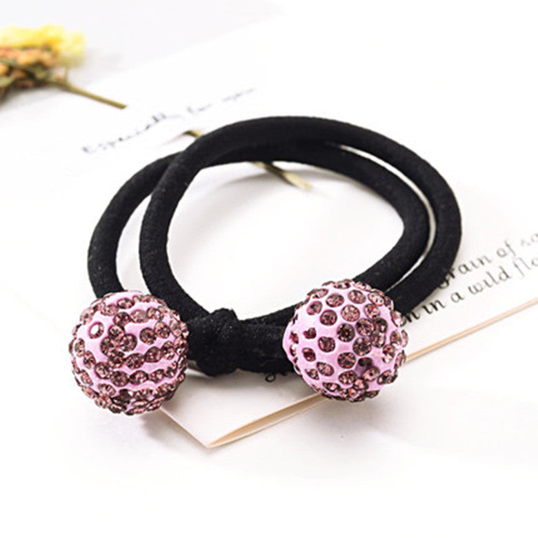 Rhinestone Ball Hair Ring Hair Accessories  Sweet Hair Elastic Band