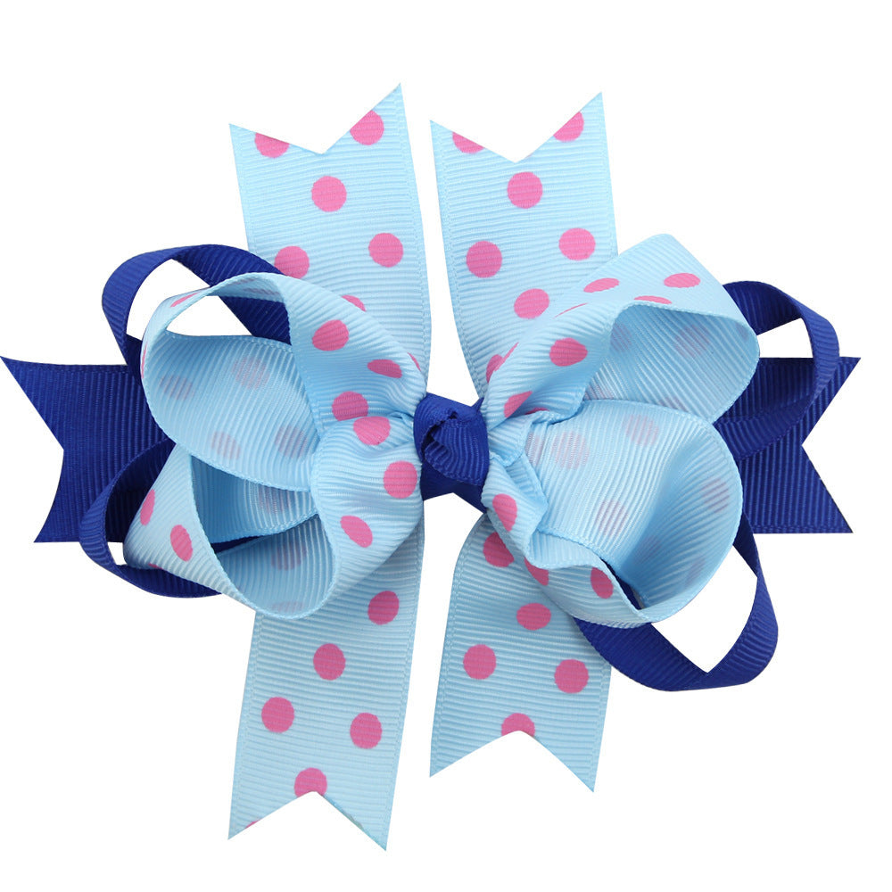 Girls' Double Layer Bubble Bow Hair Clip