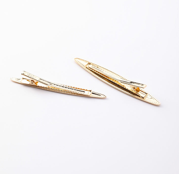 Japanese girl heart exquisite brushed hairpin personality retro metal curved strips word clip hairpin clip hair accessories
