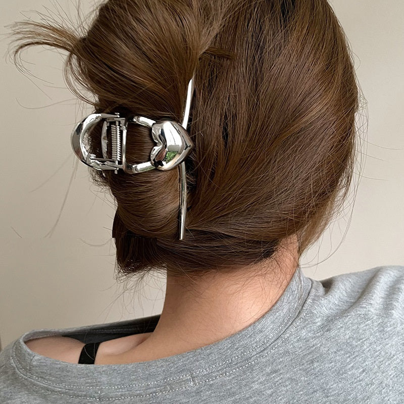 Smooth Love Large Silver Clip Hair Accessories