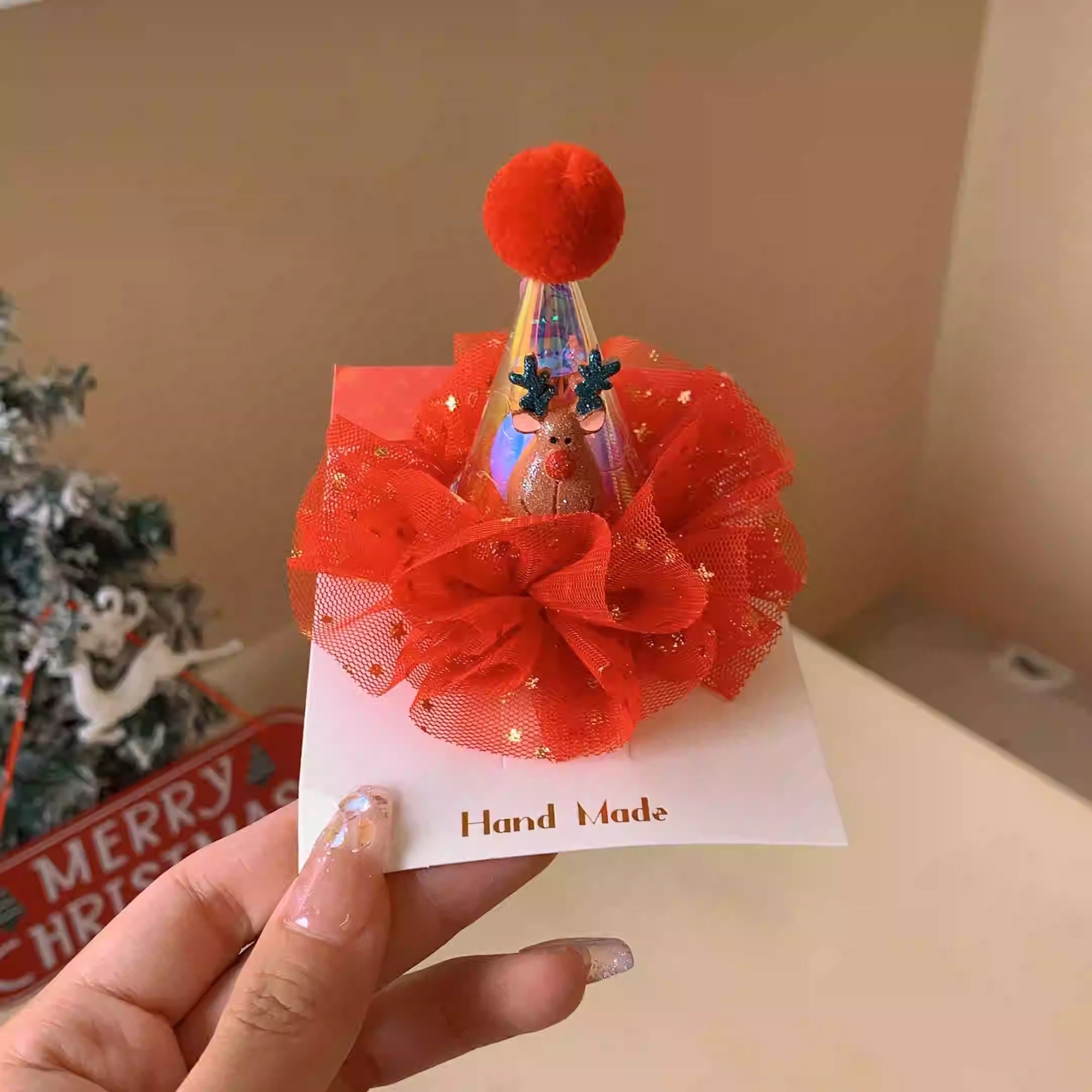 Hat Barrettes Cute Girly Heart