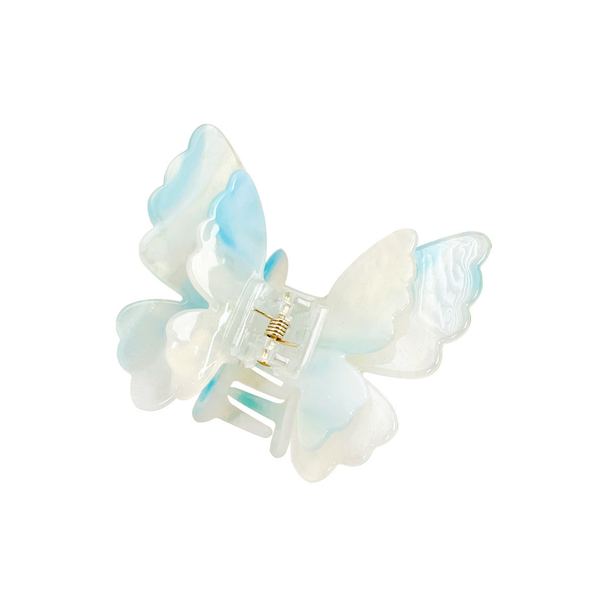 French High-end Double-layer Butterfly Color Hair Clip