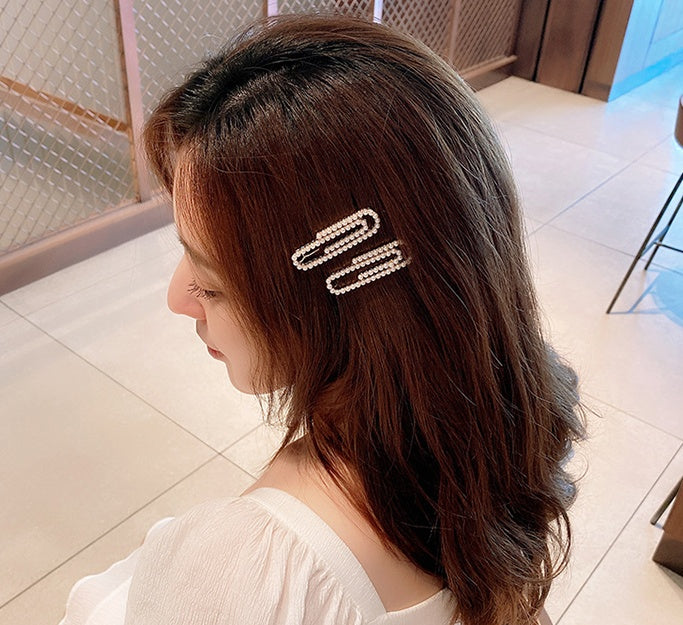 Pearl Hair Clip Set side barrette