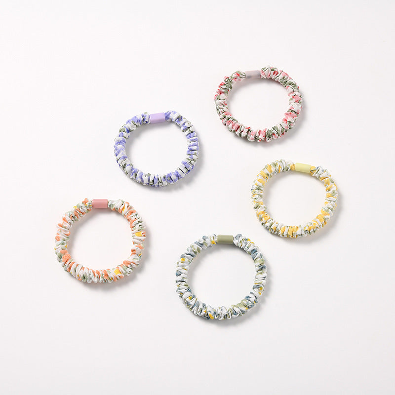 Korean Floral Children's Cute Hair String Rubber Band Hair Ring
