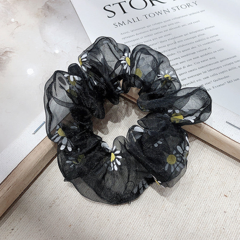 Small Daisy Flower Large Intestine Hair Ring Hair Accessories Forest Girl
