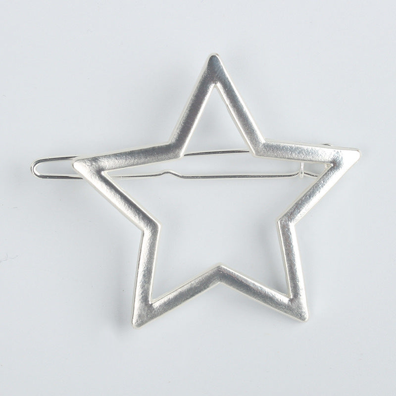 Hollow Smooth Five-Pointed Star Hairpin, All-Match Hairpin Side Clip Hair Accessories