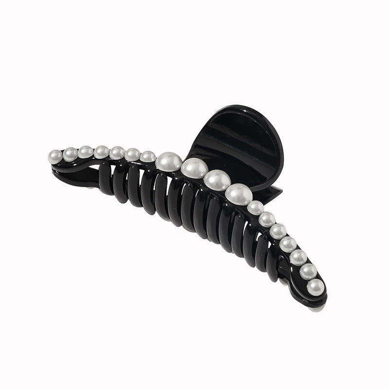 Pearl Hairpin Side Clip Girl Back Head Grasping Hair Clip Headdress Female