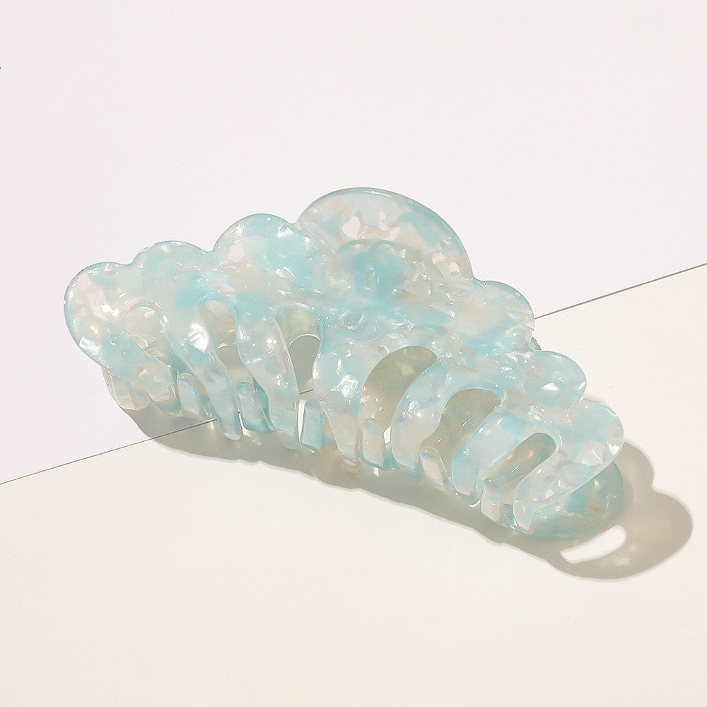 Marble Horsetail Hairpin All-Match Acrylic Plate Hair Clip