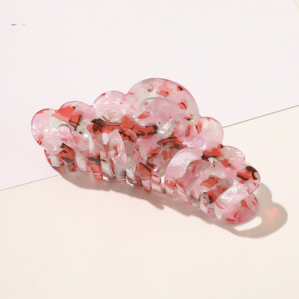 Marble Horsetail Hairpin All-Match Acrylic Plate Hair Clip