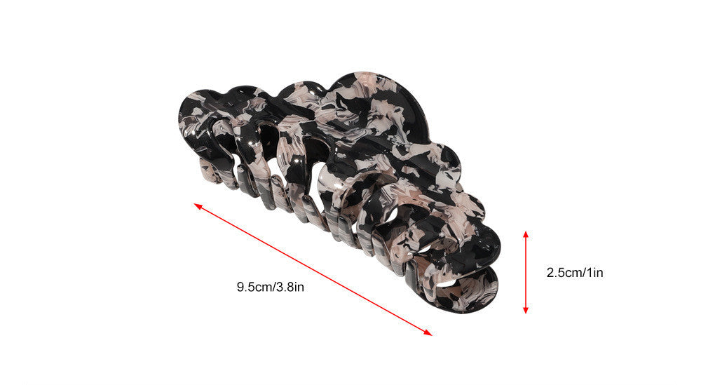 Marble Horsetail Hairpin All-Match Acrylic Plate Hair Clip