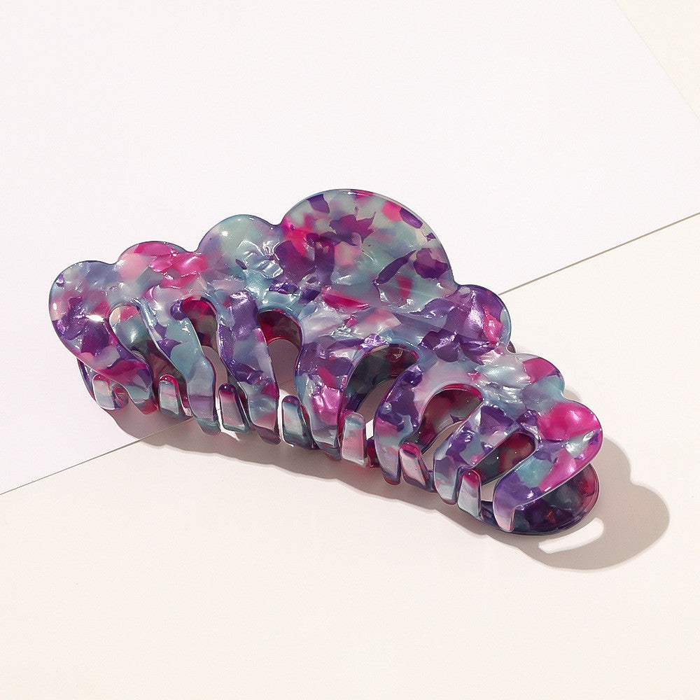 Marble Horsetail Hairpin All-Match Acrylic Plate Hair Clip