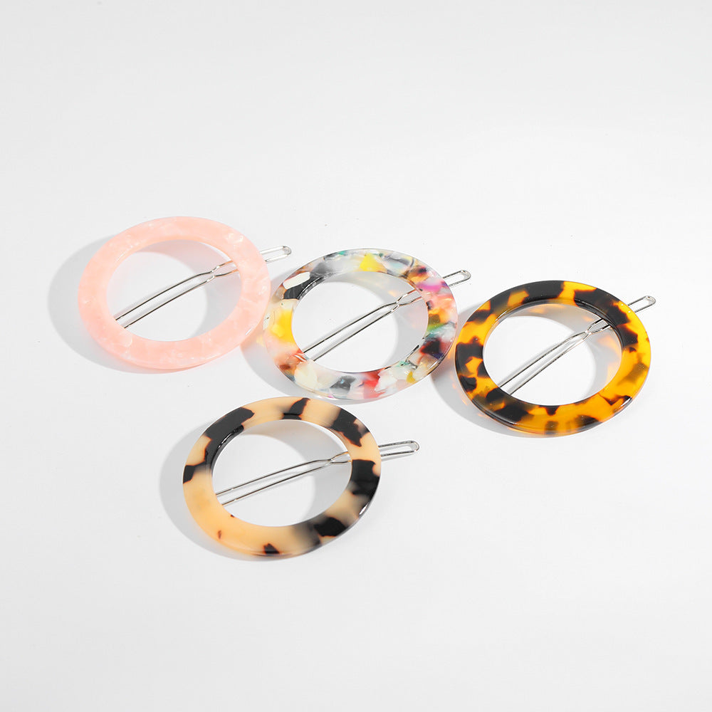 Acrylic Hair Clip Acetate Sheet Marbled Temperament One-word Clip