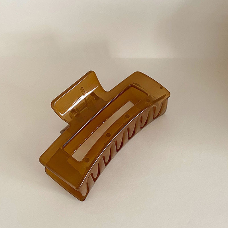 Temperament Rectangular Shark Clip Autumn and Winter Warm Color Plate Hair Catch